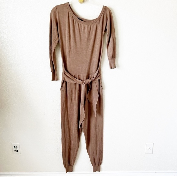 MAJORELLE Tan One-Shoulder Jumpsuit - Picture 2 of 14